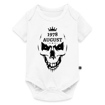 August 1978 Totenkopf - Baby Premium Kurzarmbody - Weiß - Vorne