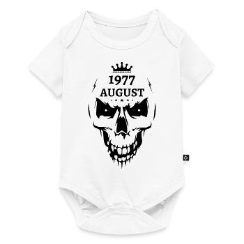 August 1977 Totenkopf - Baby Premium Kurzarmbody - Weiß - Vorne