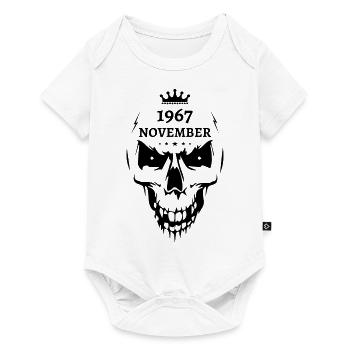 Novembre 1967 Crâne - Body à manches courtes Premium Bébé - blanc - Devant