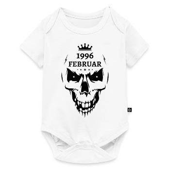 Februar 1996 Totenkopf - Baby Premium Kurzarmbody - Weiß - Vorne