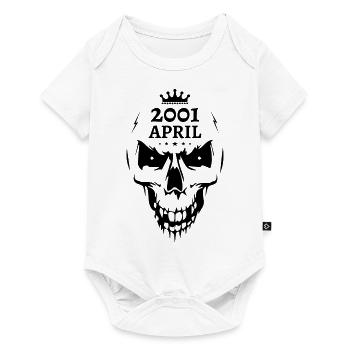 April 2001 Totenkopf - Baby Premium Kurzarmbody - Weiß - Vorne