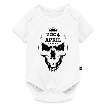 April 2004 Totenkopf - Baby Premium Kurzarmbody - Weiß - Vorne