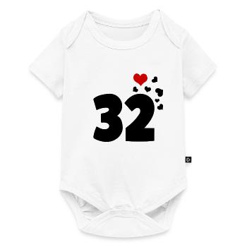 32 hearts 32nd birthday - Baby Premium short-sleeve bodysuit - white - Front