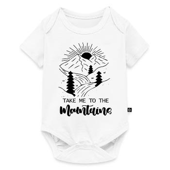 Berg Abenteuer Geschenk Spruch Bergsteigen Wandern - Baby Premium Kurzarmbody - Weiß - Vorne