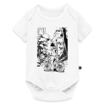 Look City pour les fans de VTT : T-shirt motard cool - Body à manches courtes Premium Bébé - blanc - Devant