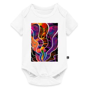 Lunettes De Soleil Femme Art Mode Moderne Tendance Coloré - Body à manches courtes Premium Bébé - blanc - Devant