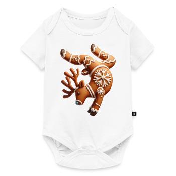 Gingerbread Reindeer Gingerbread Reindeer Christmas - Baby Premium short-sleeve bodysuit - white - Front