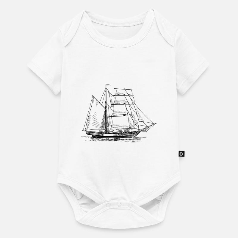 Bateau à voile - Body à manches courtes Premium Bébé - blanc