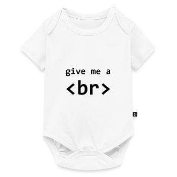 give me a - Body à manches courtes Premium Bébé - blanc - Devant