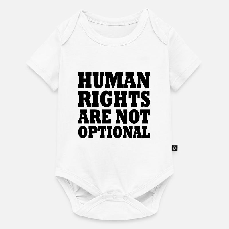 human rights are not optional - Baby Premium Kurzarmbody - Weiß