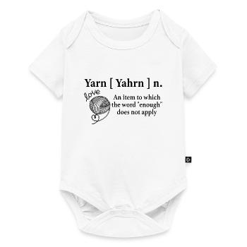 Yarn Noun definition Funny Knitting crochet knitti - Body à manches courtes Premium Bébé - blanc - Devant