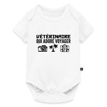 Reisende und Tierärzte: Leidenschaft und Entdeckung - Baby Premium Kurzarmbody - Weiß - Vorne