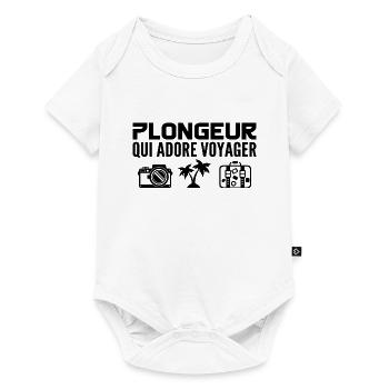 Voyageurs & Plongeurs : Passion & Découverte - Body à manches courtes Premium Bébé - blanc - Devant