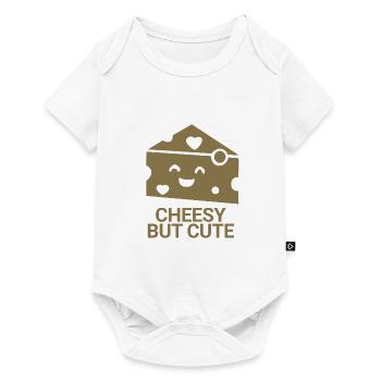 Cheesy but cute - Baby Premium short-sleeve bodysuit - white - Front