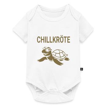 Chillige Schildkröte - Baby Premium Kurzarmbody - Weiß - Vorne