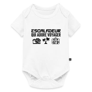 Voyageurs & Escaladeurs : Passion & Découverte - Body à manches courtes Premium Bébé - blanc - Devant
