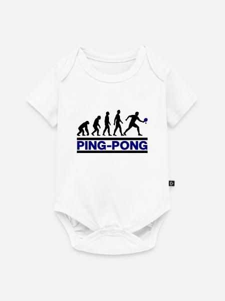Évolution Ping-Pong Ping Pong PingPong - Body à manches courtes Premium Bébé - blanc