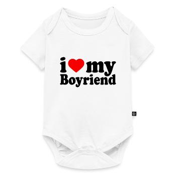 I love my boyfriend - Baby Premium short-sleeve bodysuit - white - Front