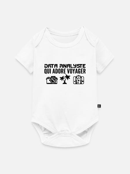 Reisende & Datenanalysten: Leidenschaft & Entdeckung - Baby Premium Kurzarmbody - Weiß