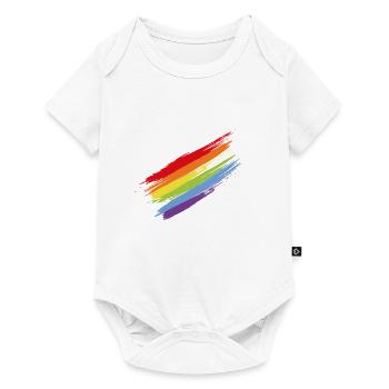 LGBT Pride Love Colorful Gift Rainbow Love - Body à manches courtes Premium Bébé - blanc - Devant