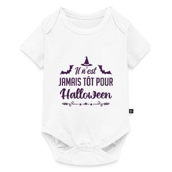 Il n’est jamais tôt pour Halloween - Body à manches courtes Premium Bébé - blanc - Devant