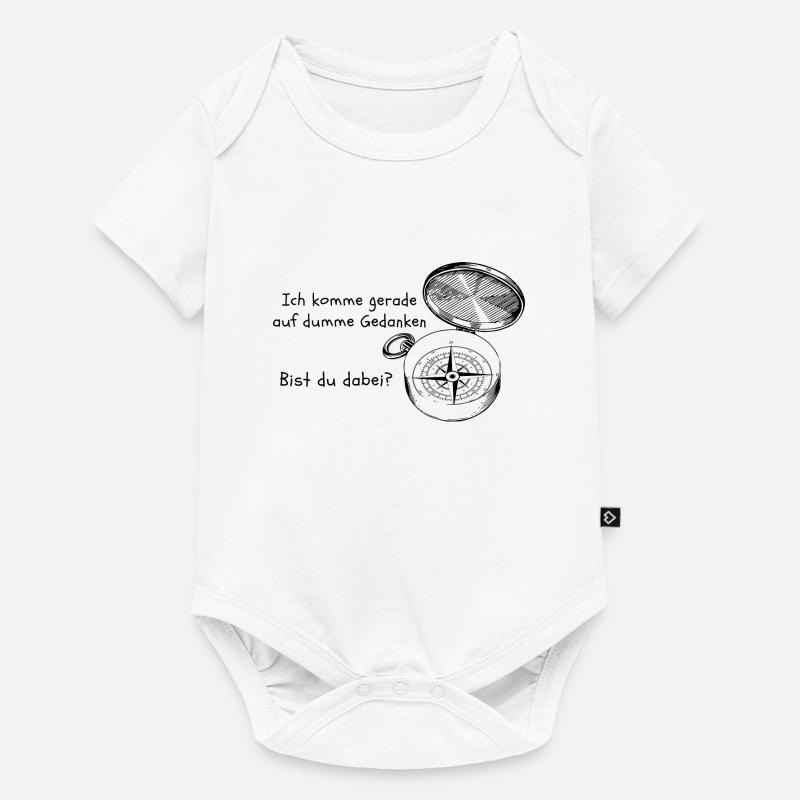 Kompass mit einem witzigen Text - Baby Premium Kurzarmbody - Weiß