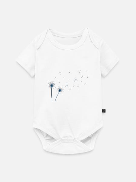 Dandelion in blue - Baby Premium Kurzarmbody - Weiß