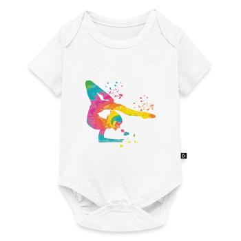 Gymnast With Floor Rhythmic Gymnastics - Baby Premium short-sleeve bodysuit - white - Front