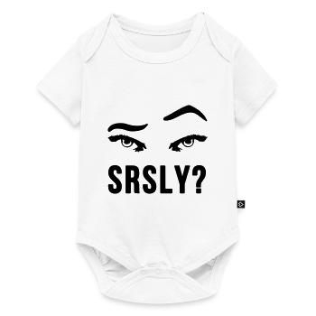 Seriously Seriously skeptical eyebrow gift - Baby Premium short-sleeve bodysuit - white - Front