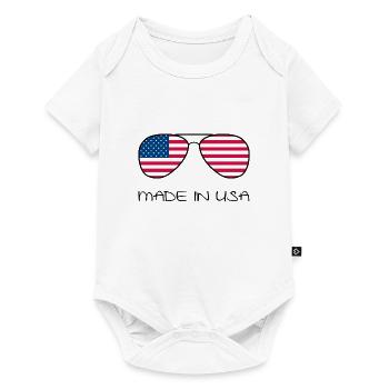 Made in USA America Stars and Stripes Sunglasses - Baby Premium short-sleeve bodysuit - white - Front