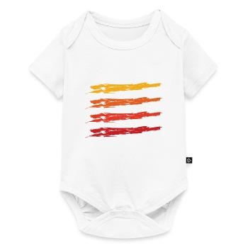 Farbkleckse Kleckse Farbspritzer Maler Geschenk - Baby Premium Kurzarmbody - Weiß - Vorne