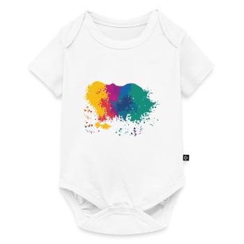 Éclaboussures de peinture Taches de peinture Éclaboussures de peintre cadeau - Body à manches courtes Premium Bébé - blanc - Devant