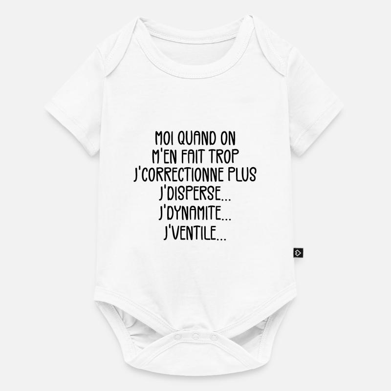 Tontons Flingueurs J'dynamite J'disperse J'ventile - Body à manches courtes Premium Bébé - blanc