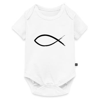 Poisson Christianisme - Jésus nous aime - Body à manches courtes Premium Bébé - blanc - Devant