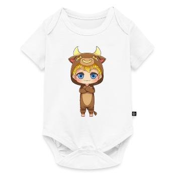 Cadeau horoscope zodiacal taureau MOSBIES - Body à manches courtes Premium Bébé - blanc - Devant