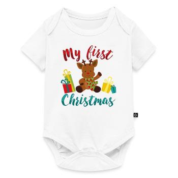 Mon premier Noël - signifie le premier bébé de - Body à manches courtes Premium Bébé - blanc - Devant