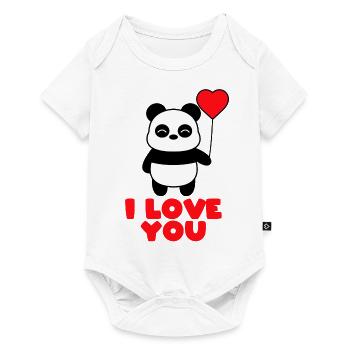 I LOVE YOU PANDA - Baby Premium short-sleeve bodysuit - white - Front