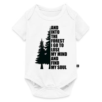Cadeau d’aventure en montagne Dire Randonnée alpiniste - Body à manches courtes Premium Bébé - blanc - Devant