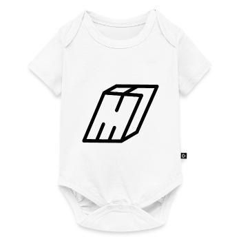 Gliederungsbuchstabe M - Baby Premium Kurzarmbody - Weiß - Vorne