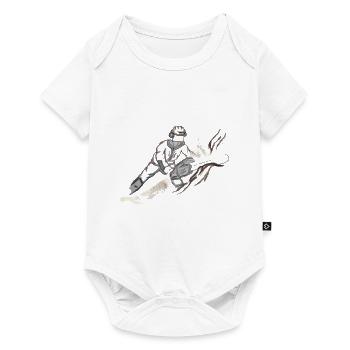 Bûcheron à la tronçonneuse - Body à manches courtes Premium Bébé - blanc - Devant
