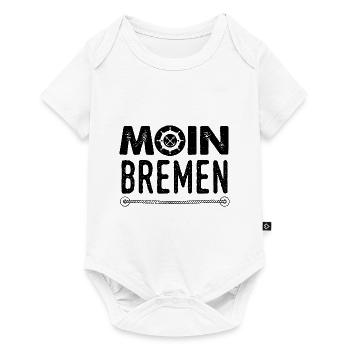 Moin Bremen Bremer Küste Nordsee Moin Anker Moin - Baby Premium Kurzarmbody - Weiß - Vorne