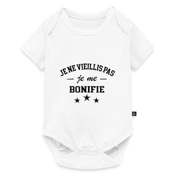 Je ne vieillis pas je me bonifie - Body à manches courtes Premium Bébé - blanc - Devant