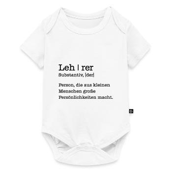 Lehrer Geschenk Student Schule - Baby Premium Kurzarmbody - Weiß - Vorne