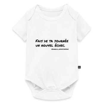 Fais de ta journée... - Body à manches courtes Premium Bébé - blanc - Devant