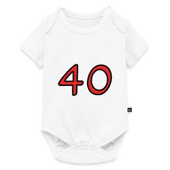 40. 40 YEARS. 40th ANNIVERSARY. 40TH ANNIVERSARY. - Baby Premium short-sleeve bodysuit - white - Front