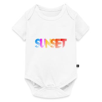 SUNSET Font Sunset Colors Holiday Motif - Baby Premium short-sleeve bodysuit - white - Front