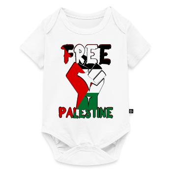 Free Palestine Victory - Body à manches courtes Premium Bébé - blanc - Devant