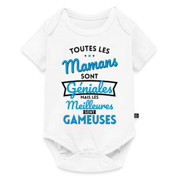 Mamans sont géniales les meilleures sont Gameuses - Body à manches courtes Premium Bébé - blanc - Devant