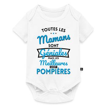 Mamans sont géniales les meilleures sont Pompières - Body à manches courtes Premium Bébé - blanc - Devant