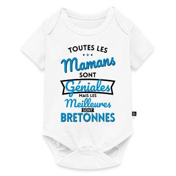 Mamans géniales les meilleures sont Bretonnes - Body à manches courtes Premium Bébé - blanc - Devant